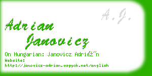 adrian janovicz business card